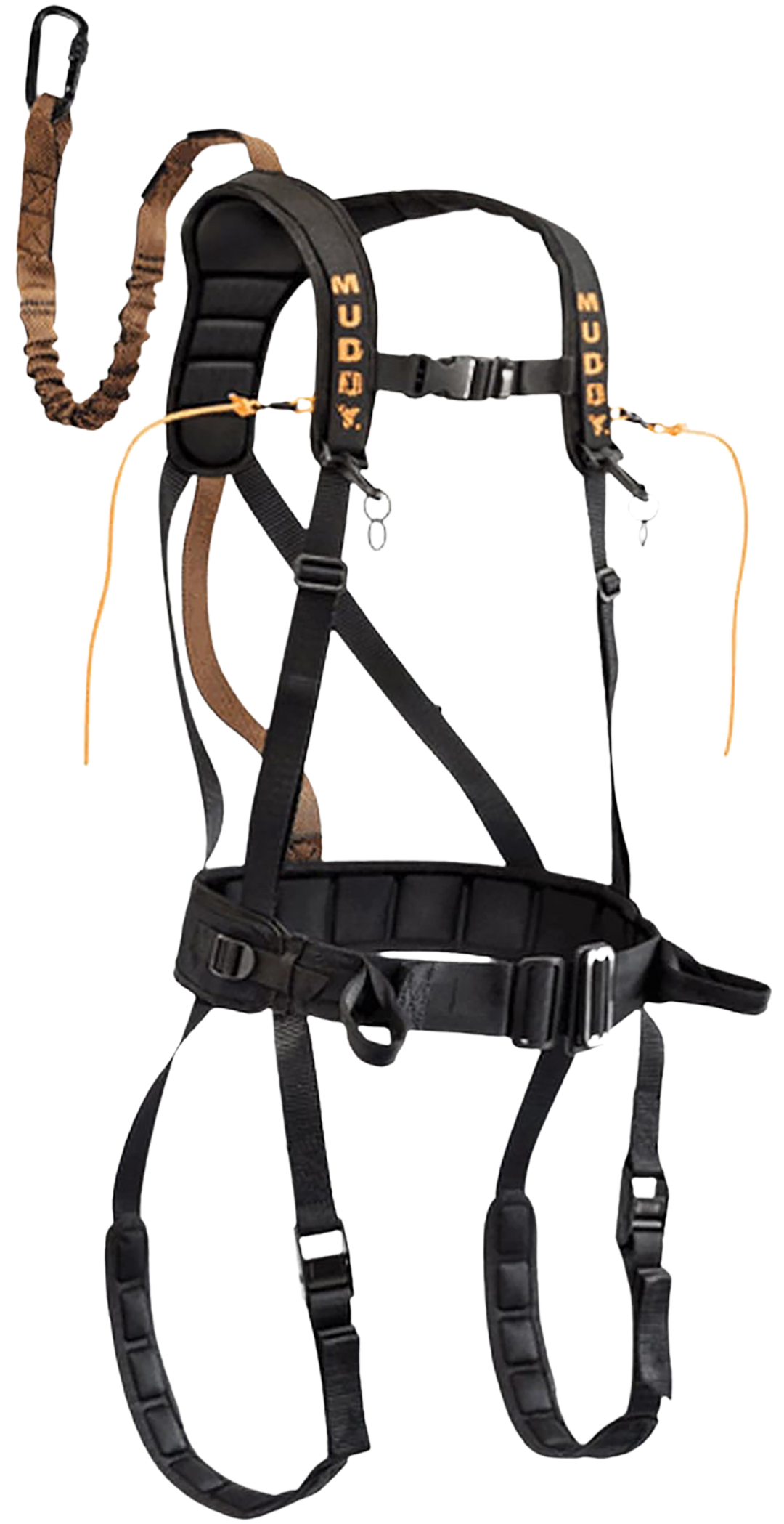 Muddy MUDMSH400L The Safeguard Safety Harness Lightweight Padded Nylon, Max Waist 40", 170-230 lbs. Capacity, Cam Leg Buckles