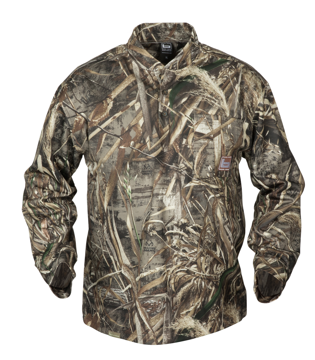 Banded Tec Fleece Henley - Medium - Max 5
