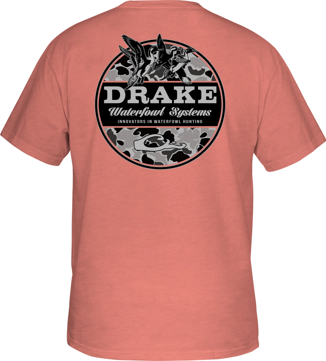 Drake Old School Circle T-Shirt - Peach Echo Light Heather
