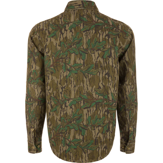 Ol' Tom Men's Throwback 80 Button Down Field Shirt - Greenleaf Camo