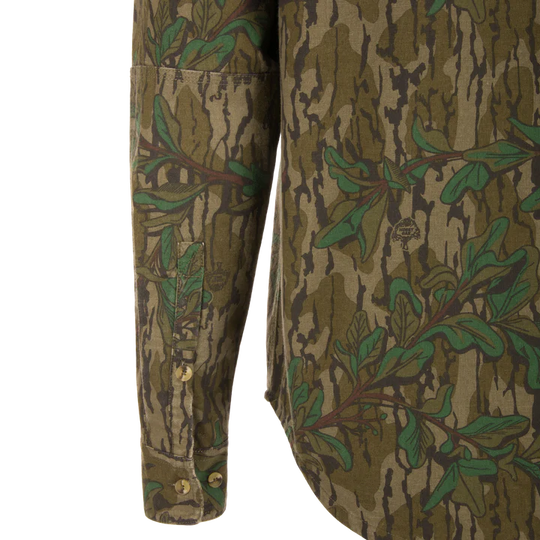Ol' Tom Men's Throwback 80 Button Down Field Shirt - Greenleaf Camo