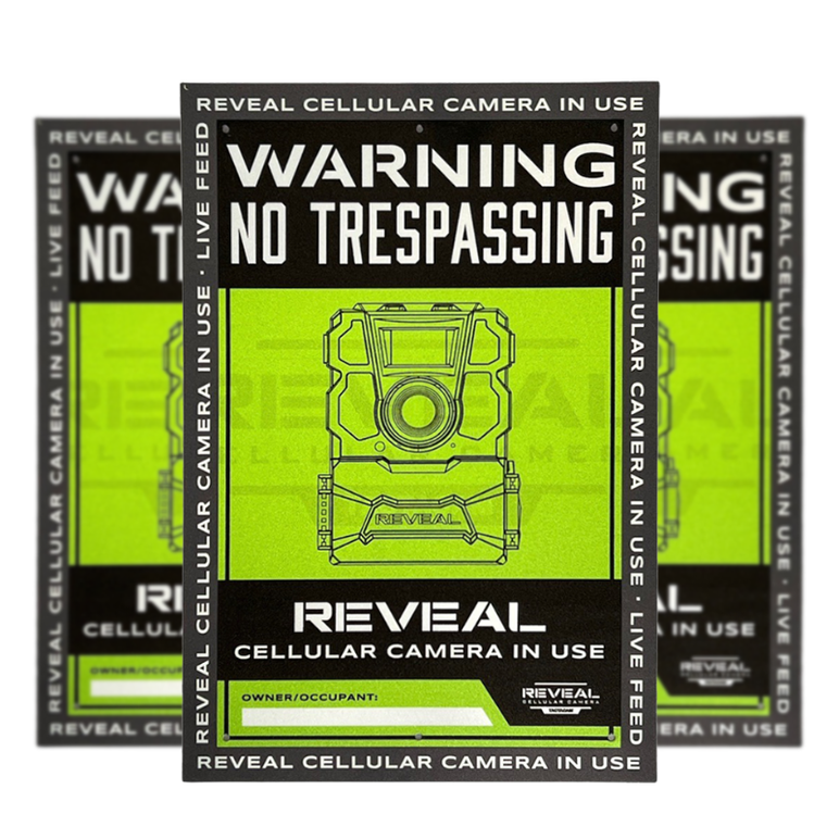 Tactacam No Tresspassing Sign - 3 Pk