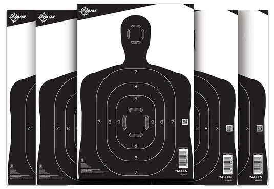 EZ-Aim Silhouette Paper Hanging 12" x 18" Black/White 25 Per Pack