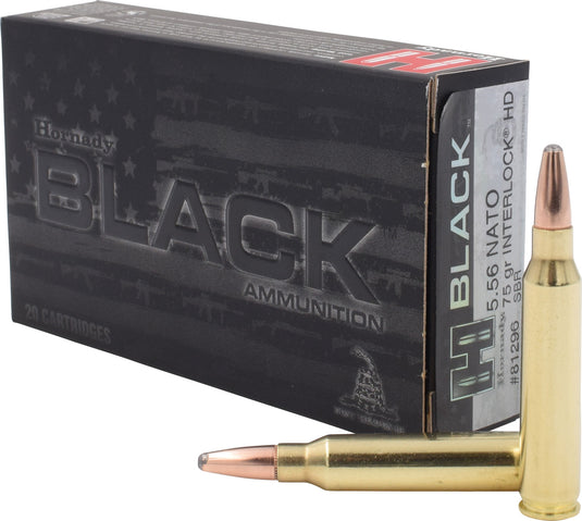 Hornady Black 5.56 - 75gr - Interlock HD - 20rd Box