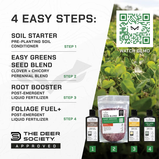 Illusion Outdoors Easy Greens Food Plot Bundle - 1/4 Acre