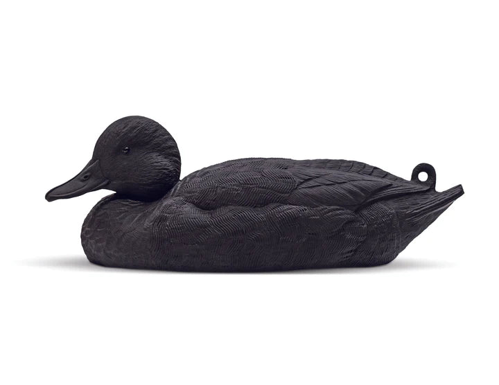 Load image into Gallery viewer, Black duck decoy on a white background
