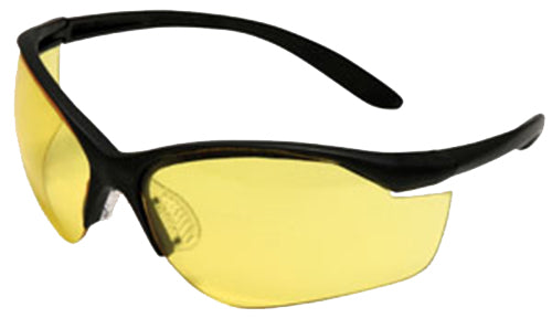 Howard Leight Uvex Vapor II Shooting Glasses Adult Amber Lens Anti-Fog Polycarbonate Black Frame