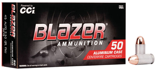 Blazer Aluminum Case 45 Auto - 230gr - FMJ - 50rd Box