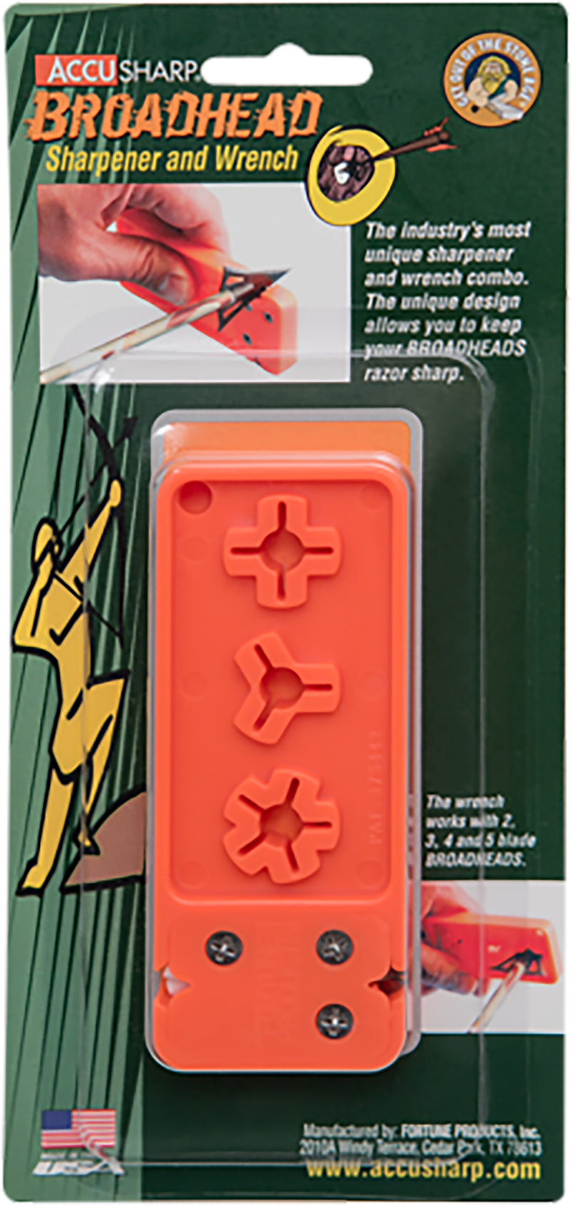 Load image into Gallery viewer, AccuSharp 013C Broadhead Sharpener &amp; Wrench Tungsten Carbide Sharpener Orange
