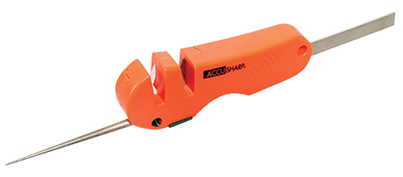 Load image into Gallery viewer, AccuSharp 028C 4-in-1 Sharpener Hand Held Coarse Tungsten Sharpener Orange
