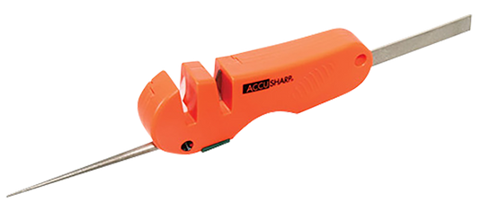 AccuSharp 028C 4-in-1 Sharpener Hand Held Coarse Tungsten Sharpener Orange