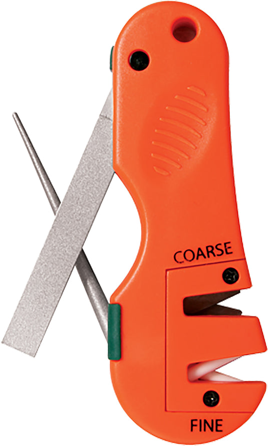 AccuSharp 028C 4-in-1 Sharpener Hand Held Coarse Tungsten Sharpener Orange
