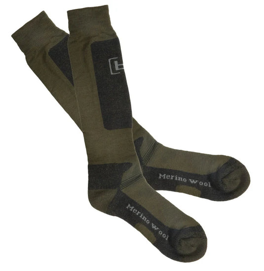 Banded Base Midweight Merino Wool Knee Length Sock - Hunter Green