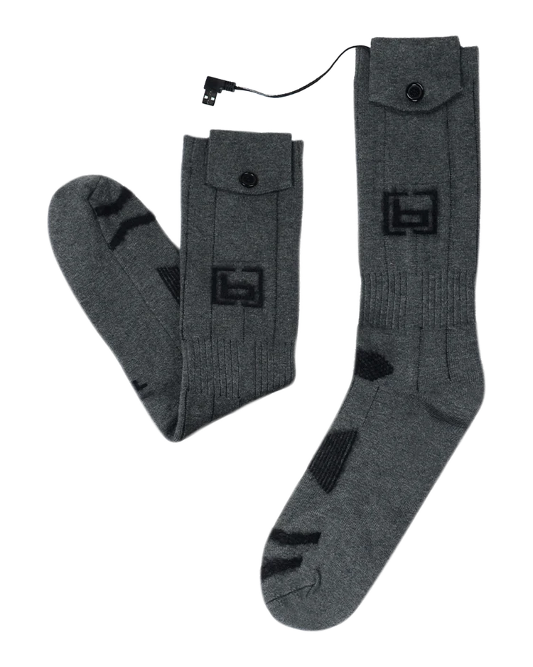 Load image into Gallery viewer, Banded HEAT Wool Sock - Gray
