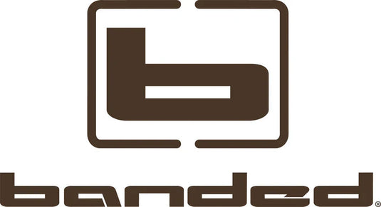 Banded Logo Decal - Vertical Brown
