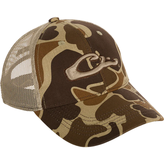 Drake 6-Panel Camo Mesh-Back Cap