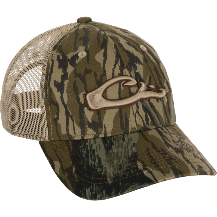 Drake 6-Panel Camo Mesh-Back Cap