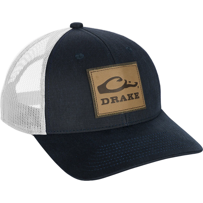 Load image into Gallery viewer, Drake Leather Patch Mesh Back Cap
