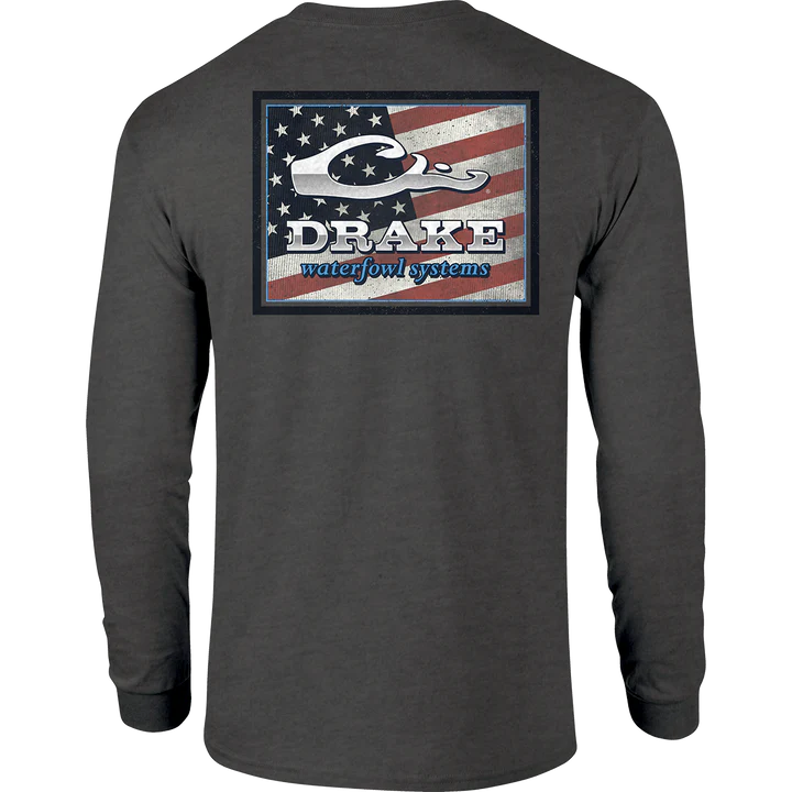 Load image into Gallery viewer, Drake Flag Square Long Sleeve T-Shirt
