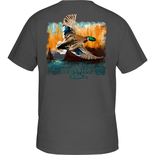 Drake Watercolor Mallard T-Shirt - Charcoal
