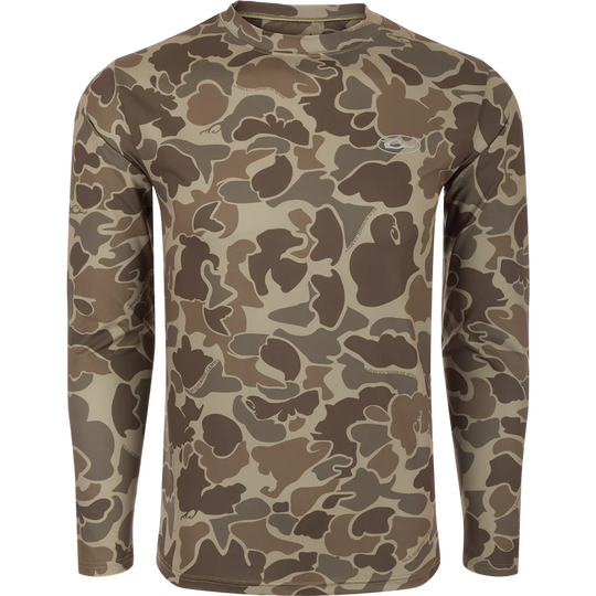 Drake Waterfowl EST Camo Performance Long Sleeve Crew