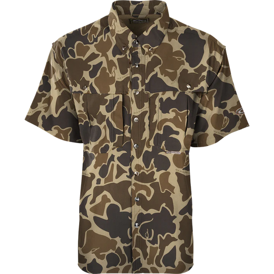 Drake Waterfowl EST Camo Flyweight Wingshooter's Short Sleeve Shirt