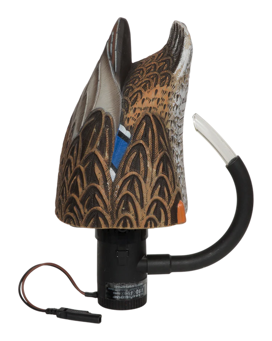 A GHG Finisher Spitter Motion Drake & Hen Decoy, designed for hunting, with realistic duck detailing and a battery-powered mechanism.