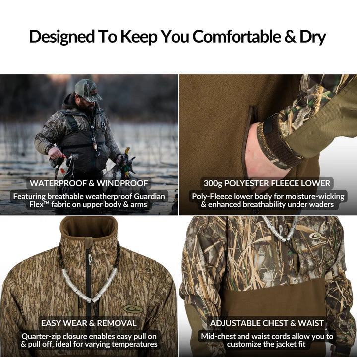 Load image into Gallery viewer, Drake Waterfowl MST Guardian Flex Fleece Eqwader 1/4 Zip Jacket
