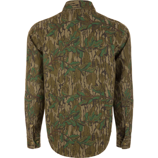 Ol' Tom Men's Throwback 80 Button Down Field Shirt - Greenleaf Camo