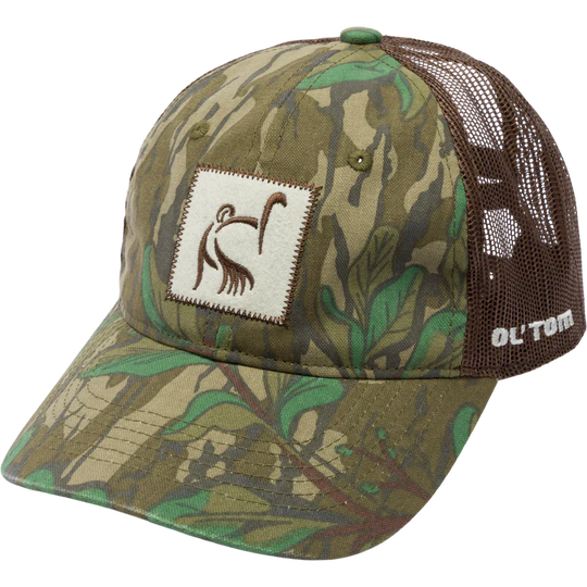 Ol' Tom Women's Mesh Back Camo Ponytail Cap - Greenleaf