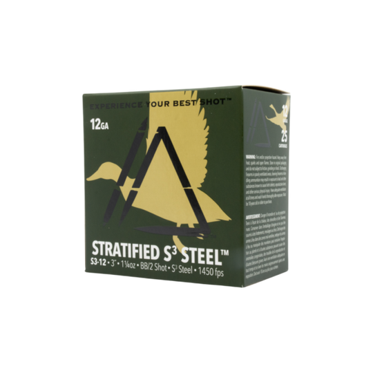 Apex Stratified S3 Steel - 12 gauge - 3" - 1 1/4oz - 1450fps - 25rd Box