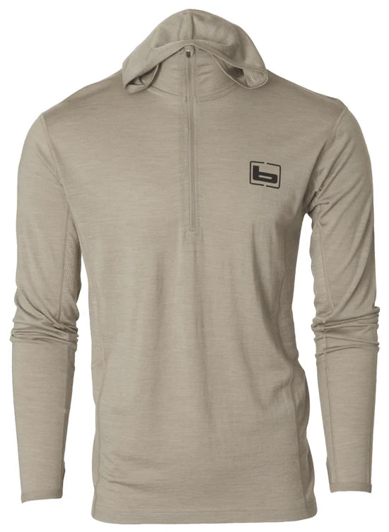 Banded Merino Woll Base Layer Hoodie