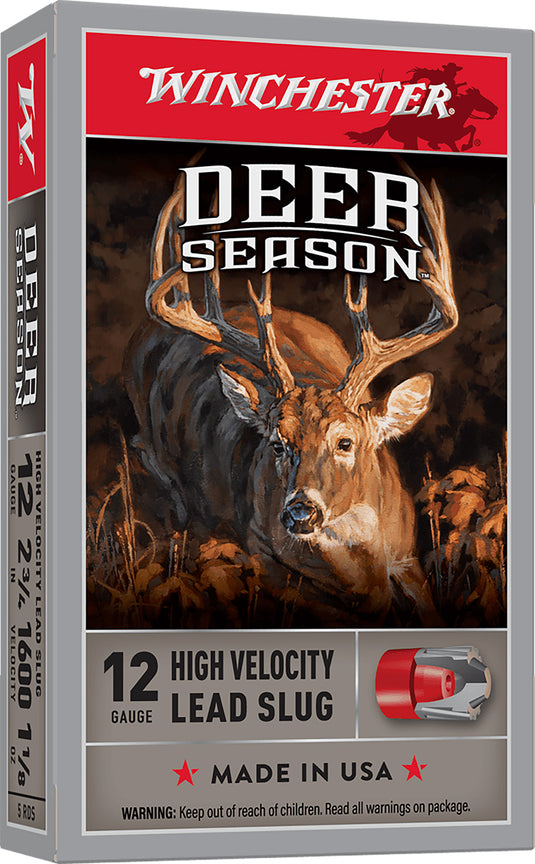 Winchester Deer Season High Velocity 12Gauge 2.75" 1 1/8oz Slug Shot - 5rd Box