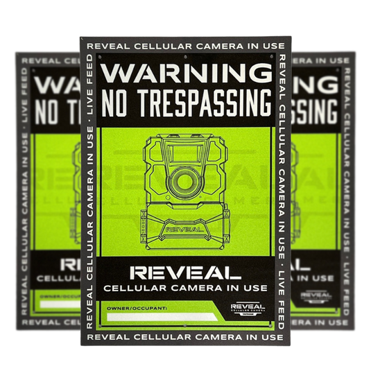 Tactacam No Tresspassing Sign - 3 Pk