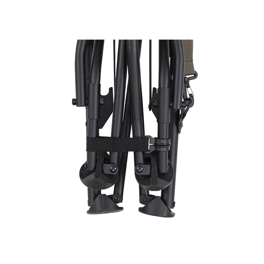 Foldable chair legs on a white background