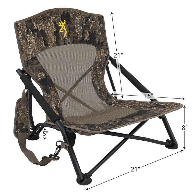Load image into Gallery viewer, Camouflage hunting chair with a logo on a white background
